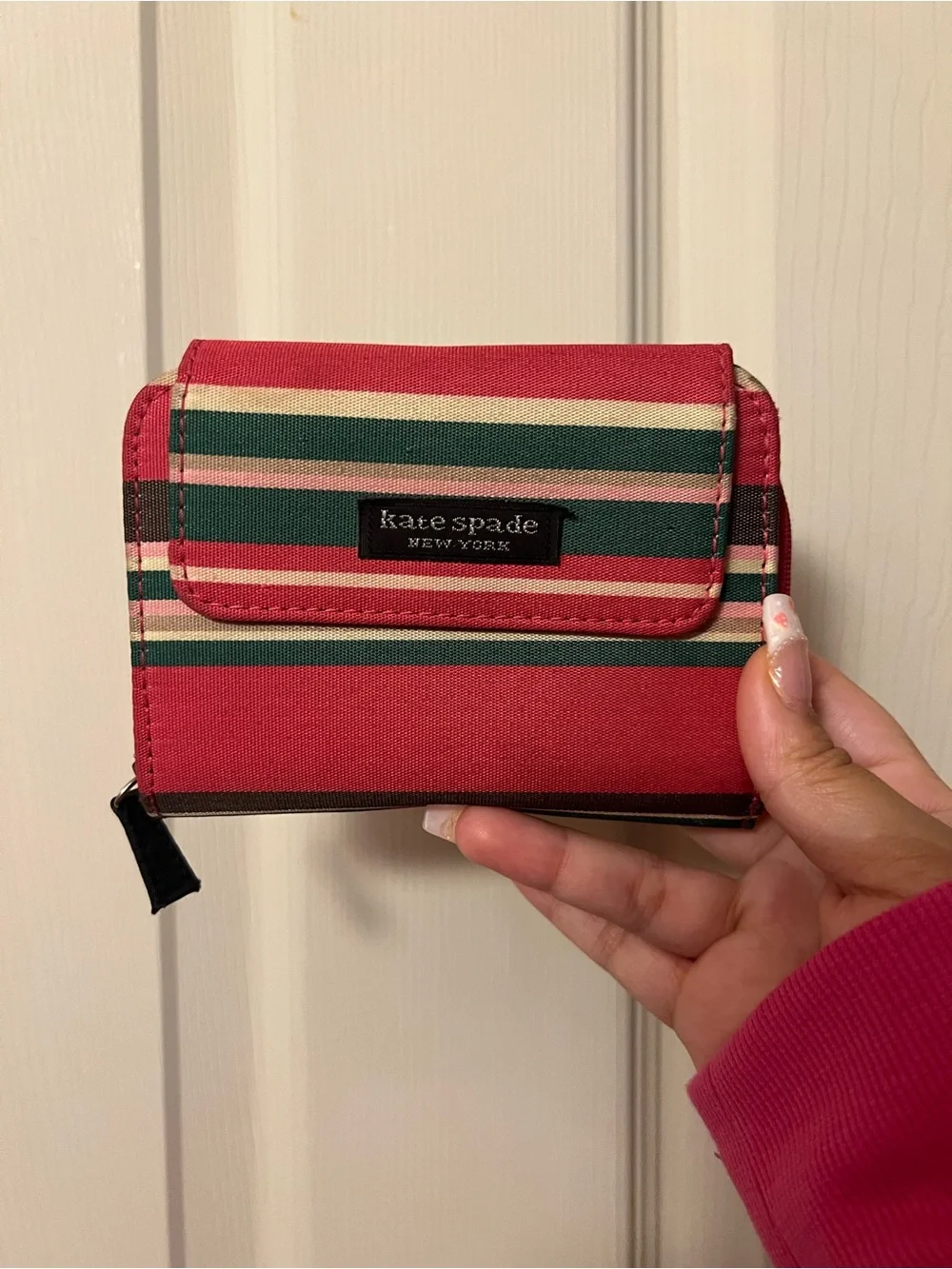 Vintage Kate Spade Striped Compact Wallet